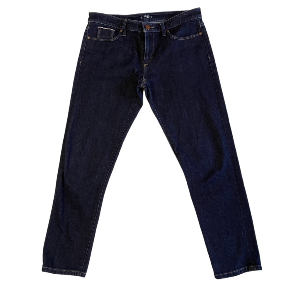 Ann Taylor LOFT Slim Ankle Jeans in Dark Blue Wash Sz 27
